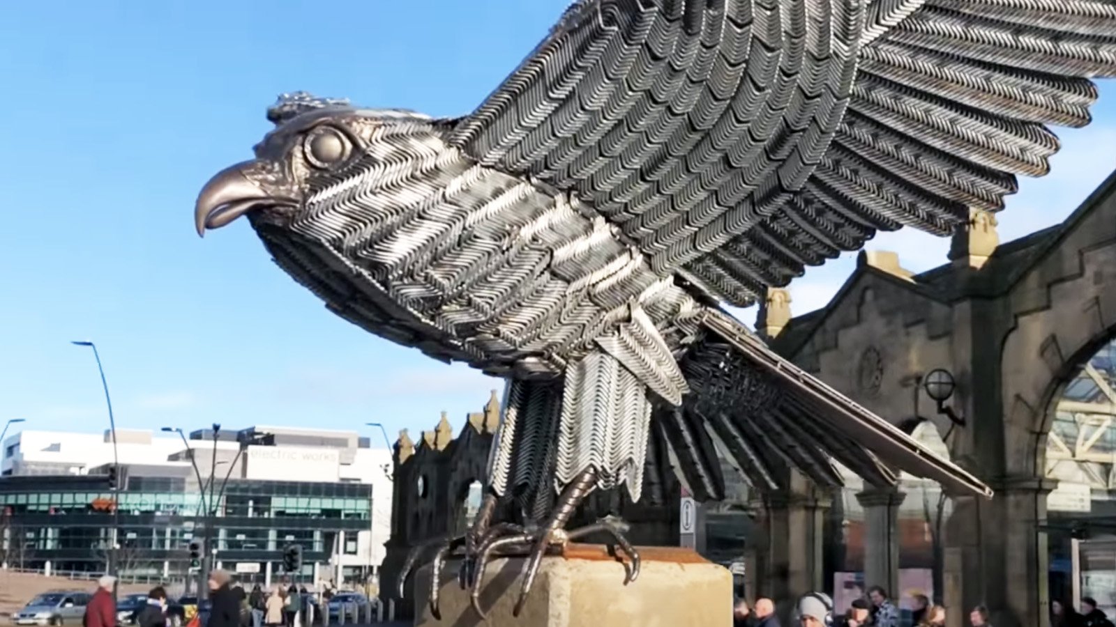 Allen the Falcon sculpture by Jason Heppenstall