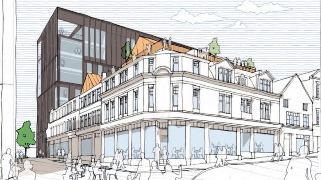 Plan Drawings for Block H of the Heart of the City II Project which includes the Leah's Yard structure