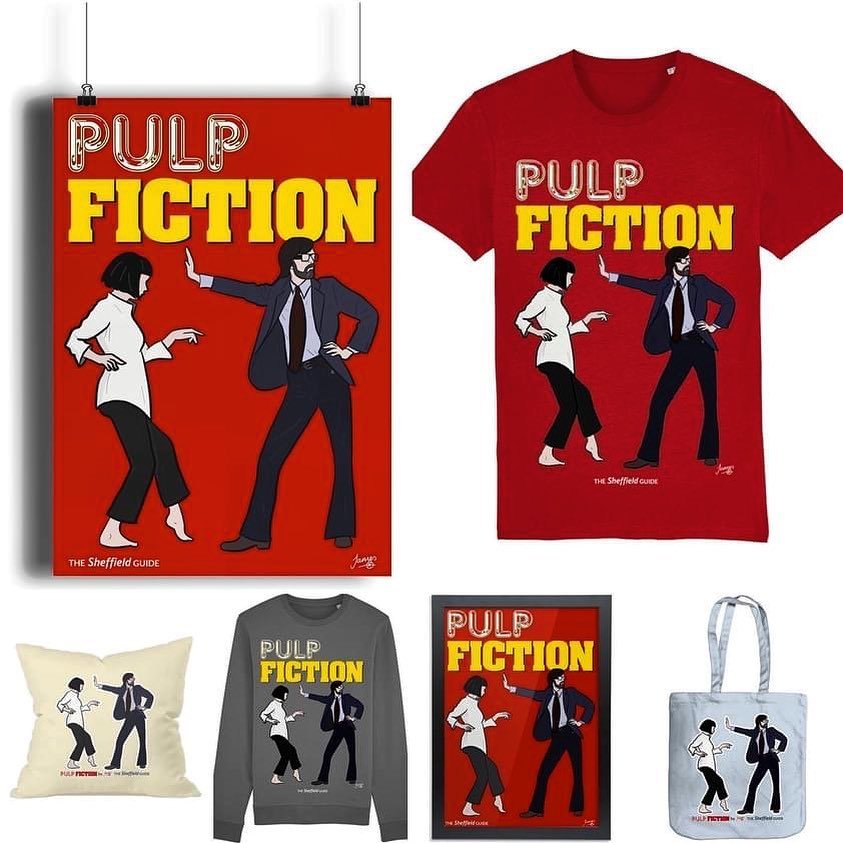 Pulp Fiction Art by James for The Sheffield Guide