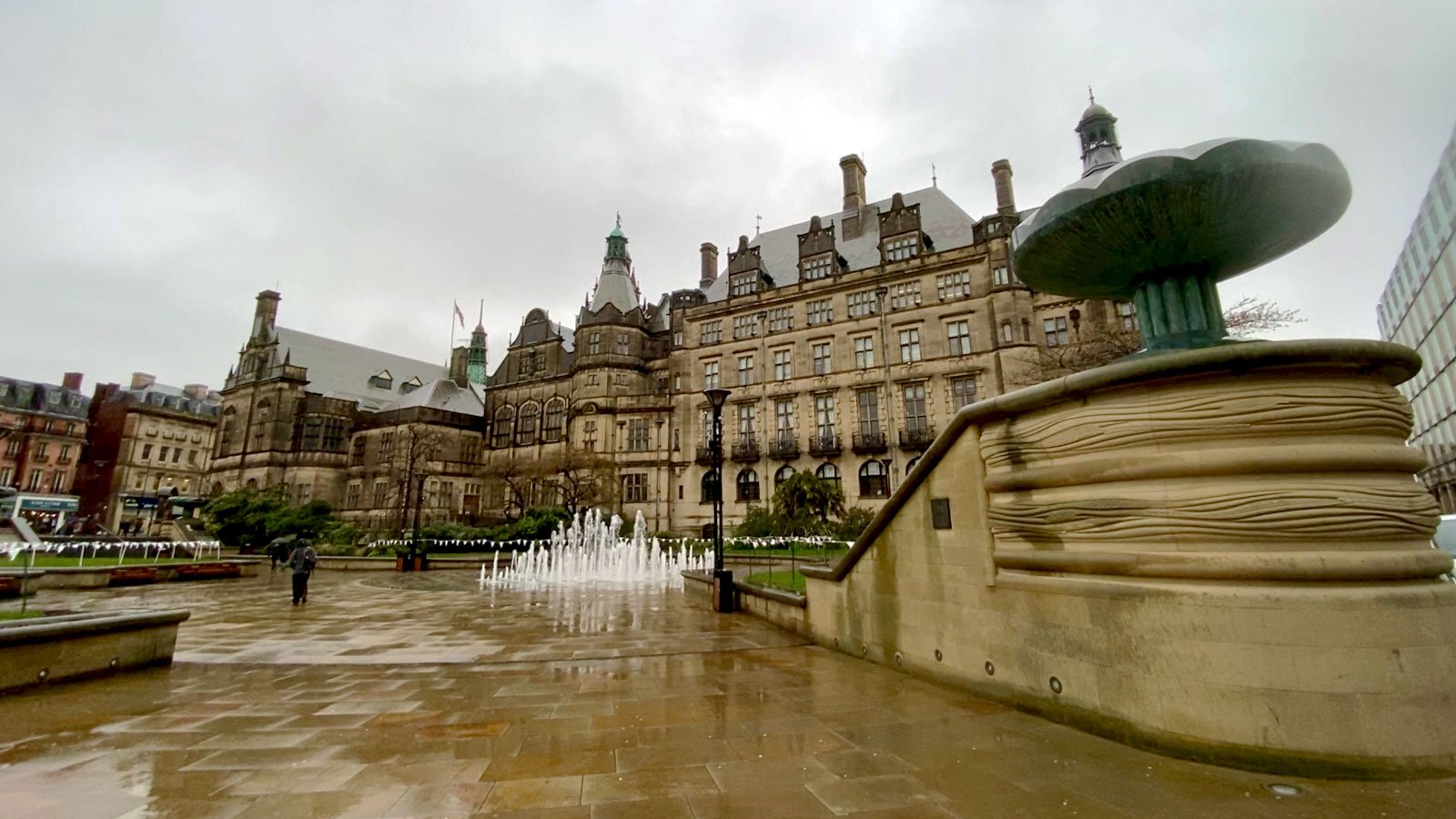 Sheffield Peace Gardens and Town Hall