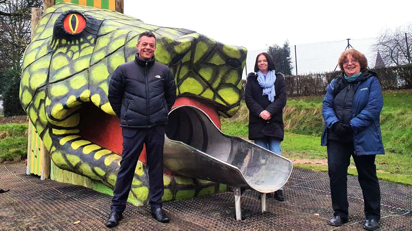 Hillsborough Park's new Snake Slide